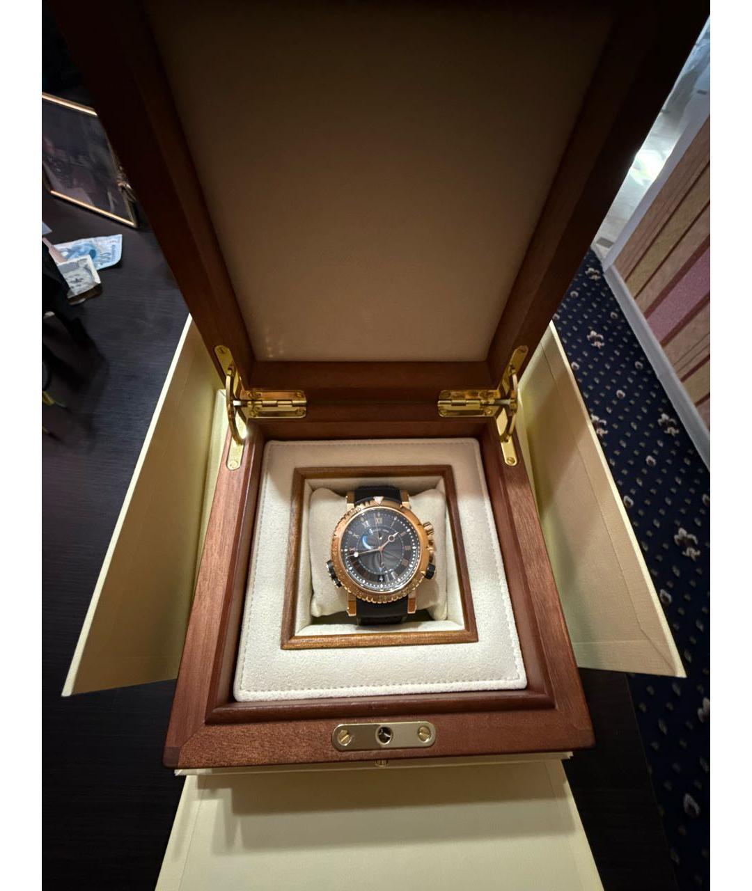 Breguet Черные часы из розового золота, фото 4