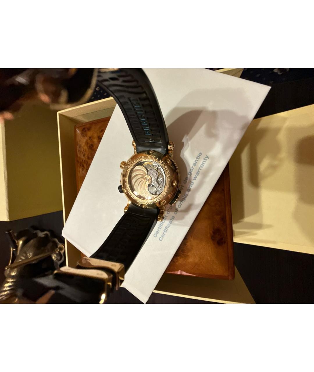 Breguet Черные часы из розового золота, фото 3