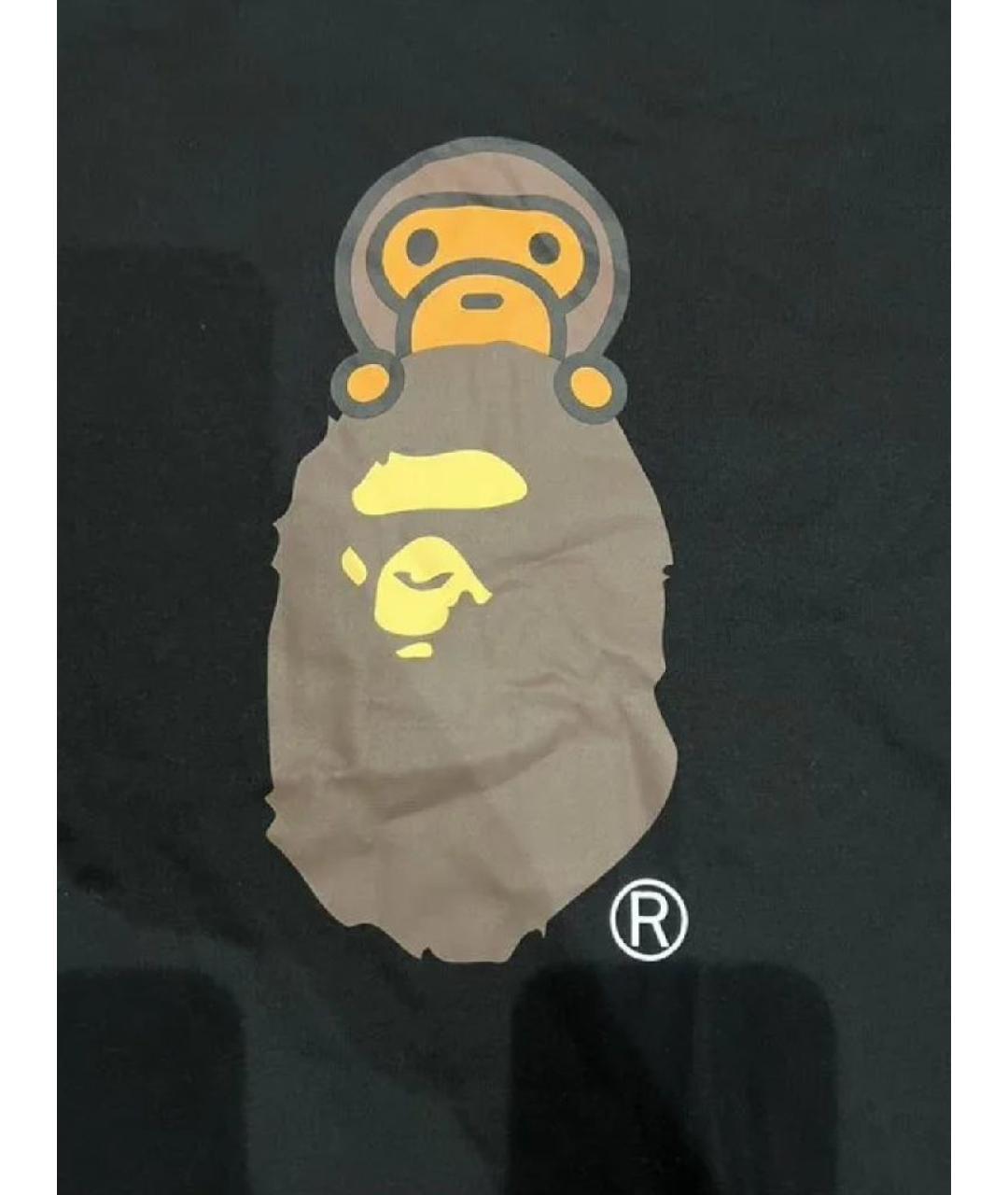 A BATHING APE Черная хлопковая футболка, фото 2