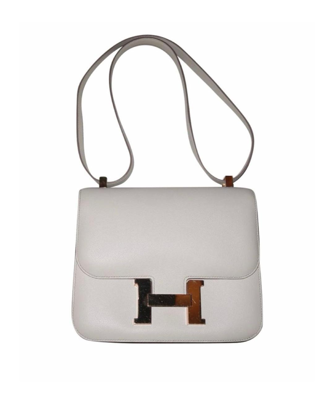 HERMES Бежевая кожаная сумка через плечо, фото 1