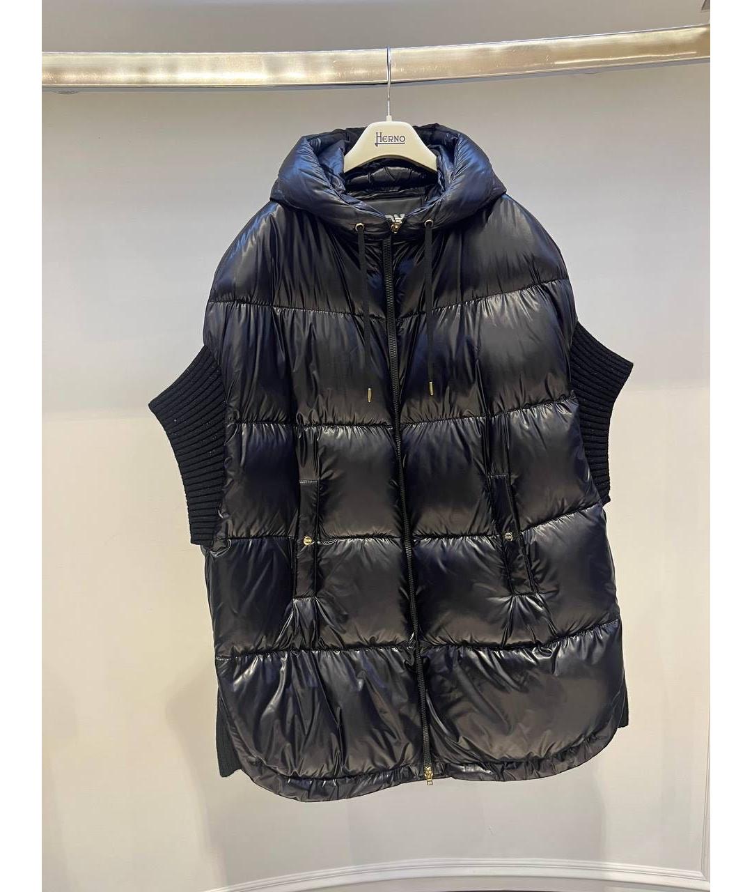 HERNO Черный полиамидовый жилет, фото 3