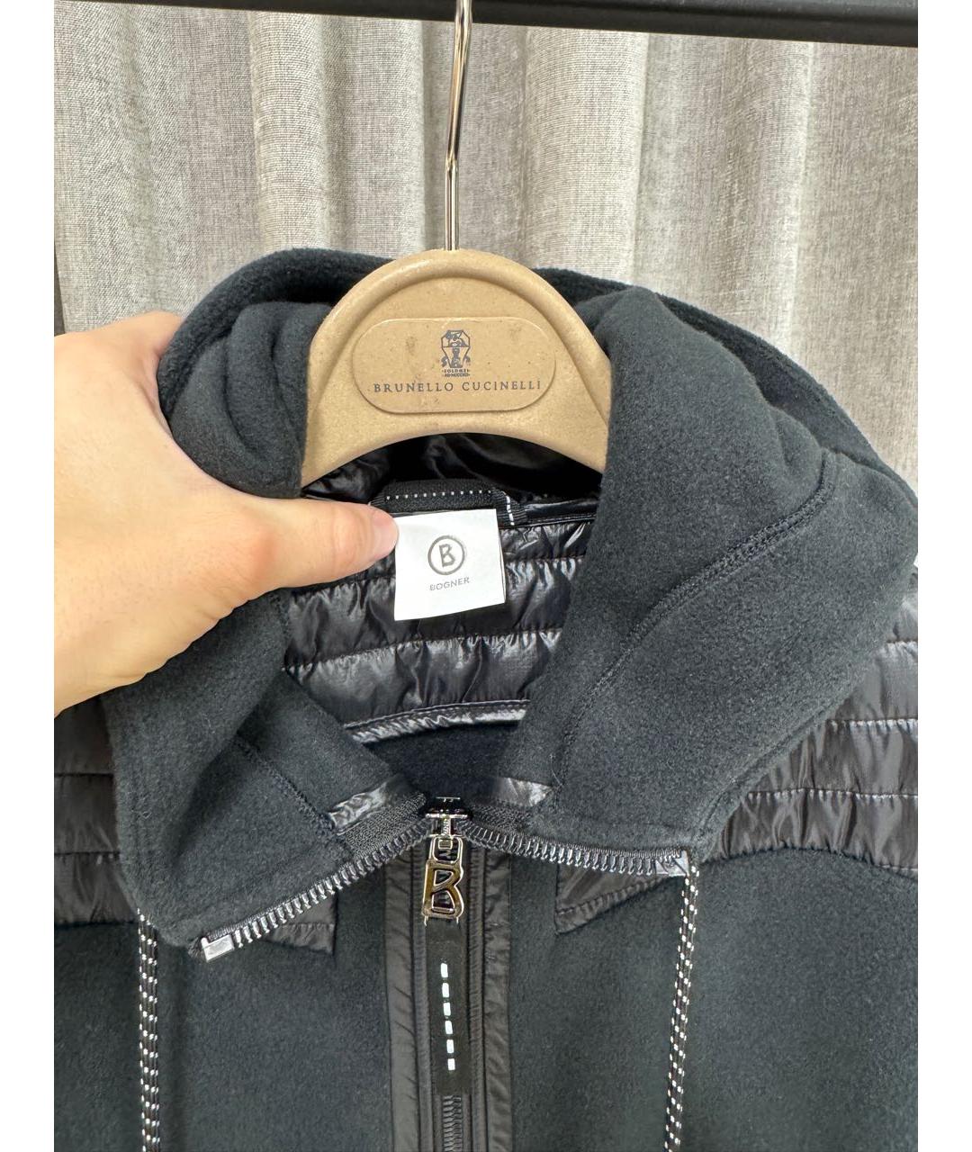 BOGNER Черный полиэстеровый кардиган, фото 3