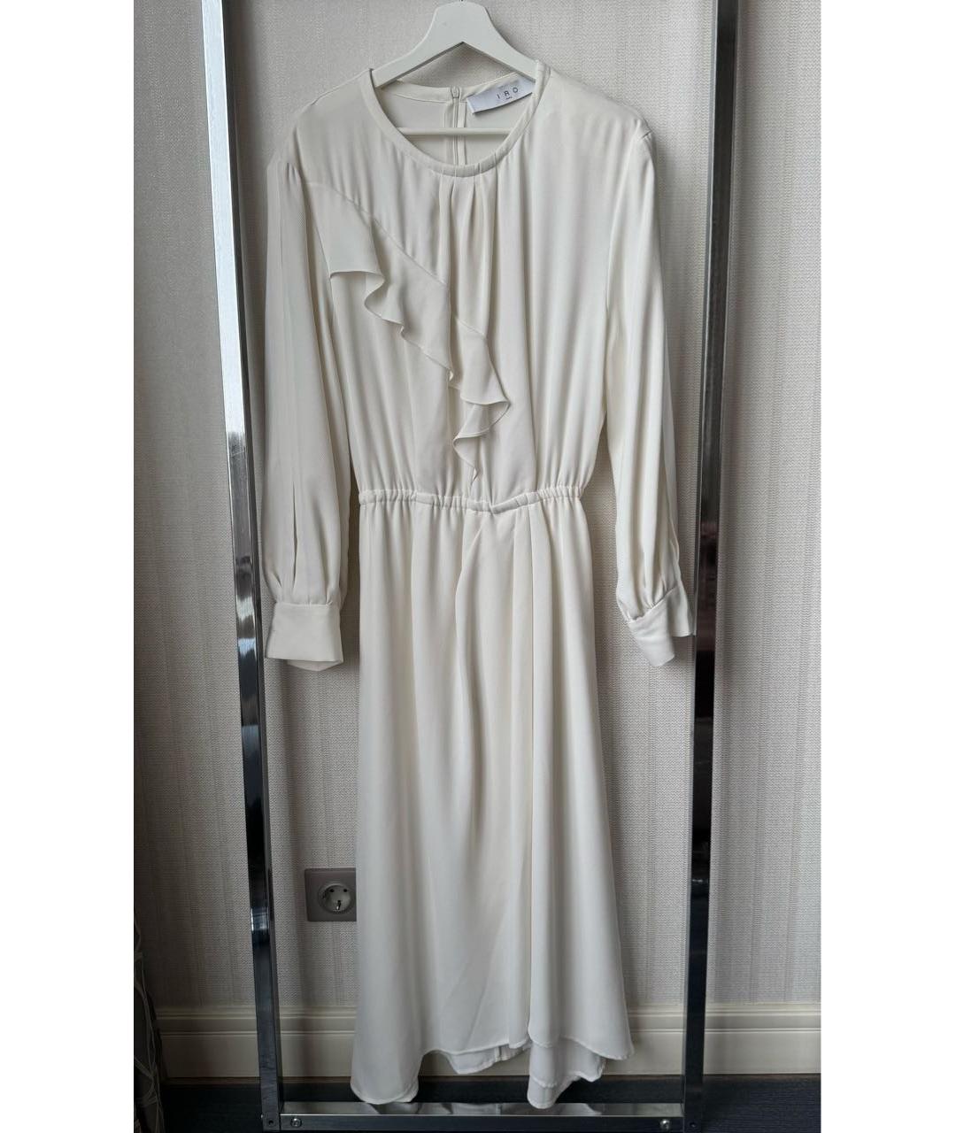 IRO Белое полиэстеровое повседневное платье, фото 6