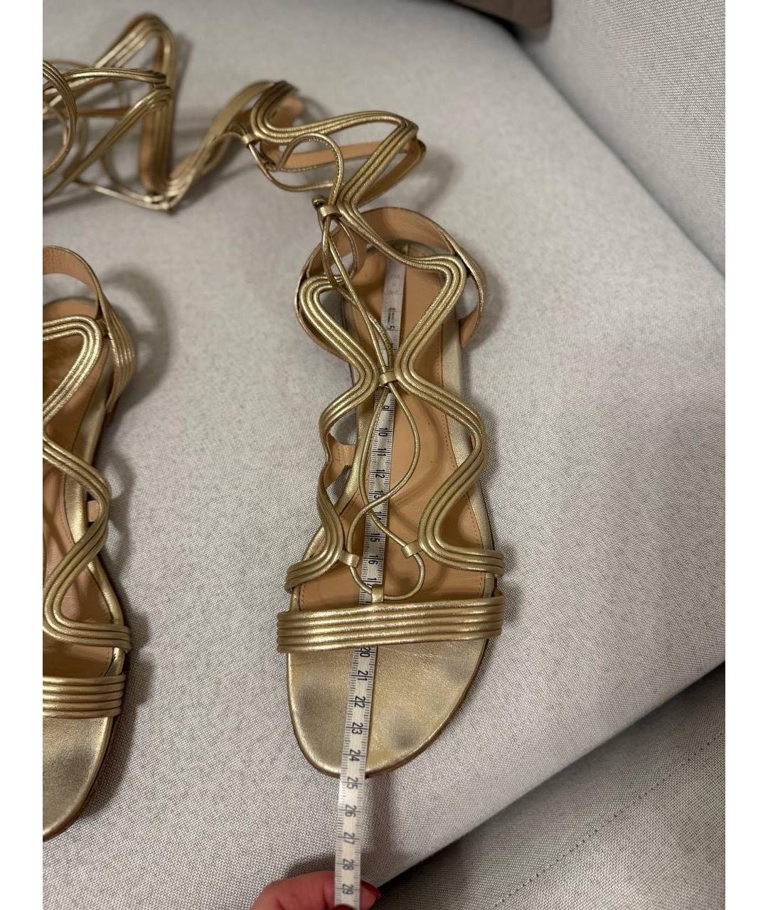 GIANVITO ROSSI Золотые сандалии, фото 5