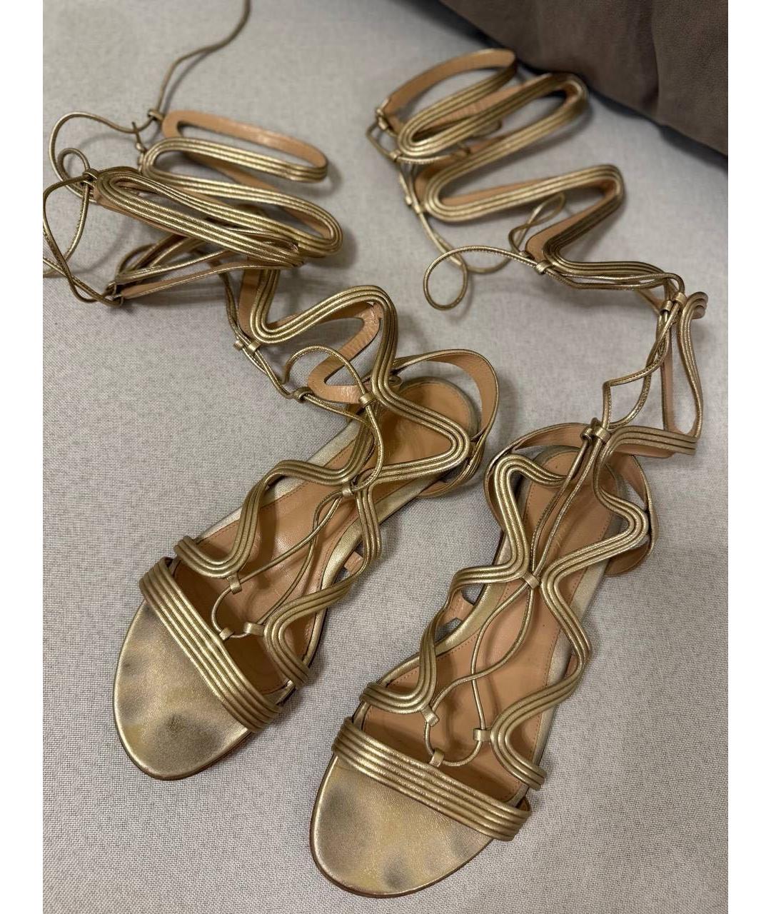 GIANVITO ROSSI Золотые сандалии, фото 2
