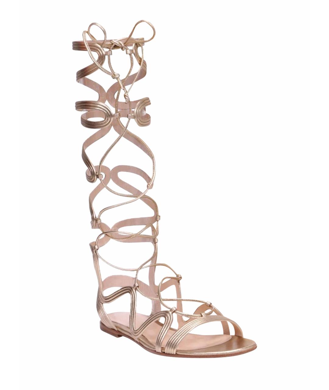 GIANVITO ROSSI Золотые сандалии, фото 1