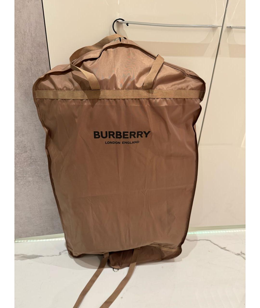 BURBERRY Горчичный полиэстеровый пуховик, фото 8