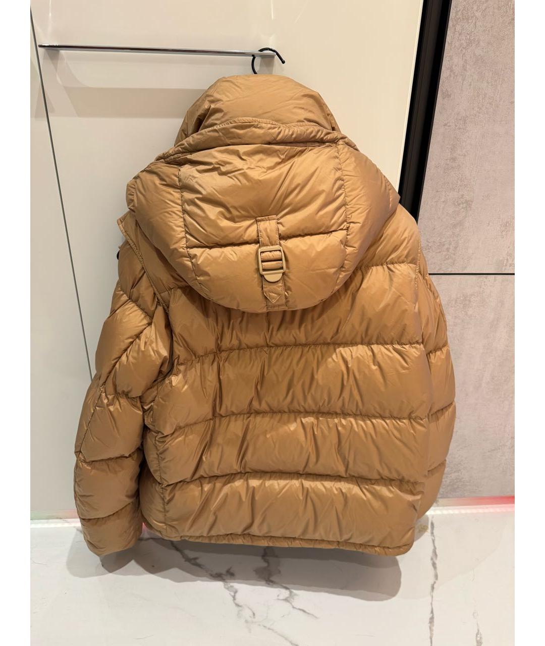 BURBERRY Горчичный полиэстеровый пуховик, фото 2