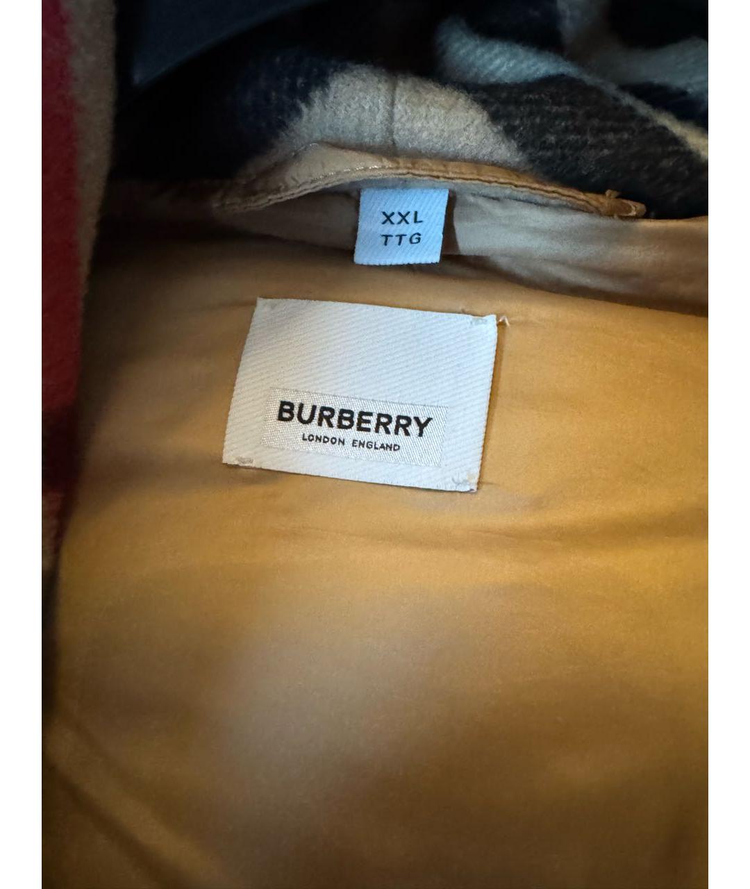 BURBERRY Горчичный полиэстеровый пуховик, фото 5