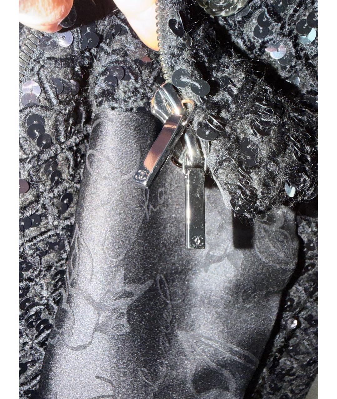 CHANEL Черное вискозное пальто, фото 7