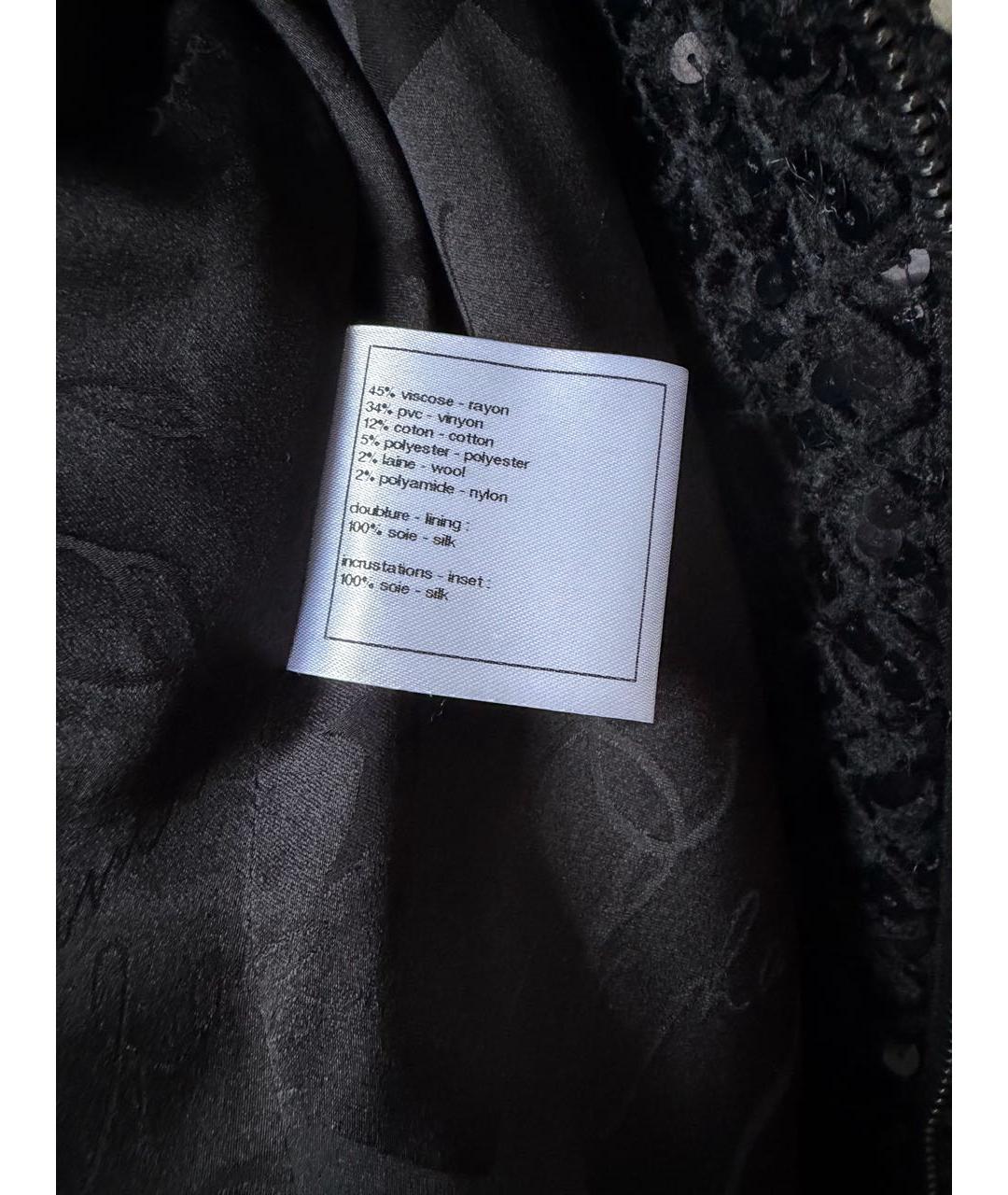 CHANEL Черное вискозное пальто, фото 5