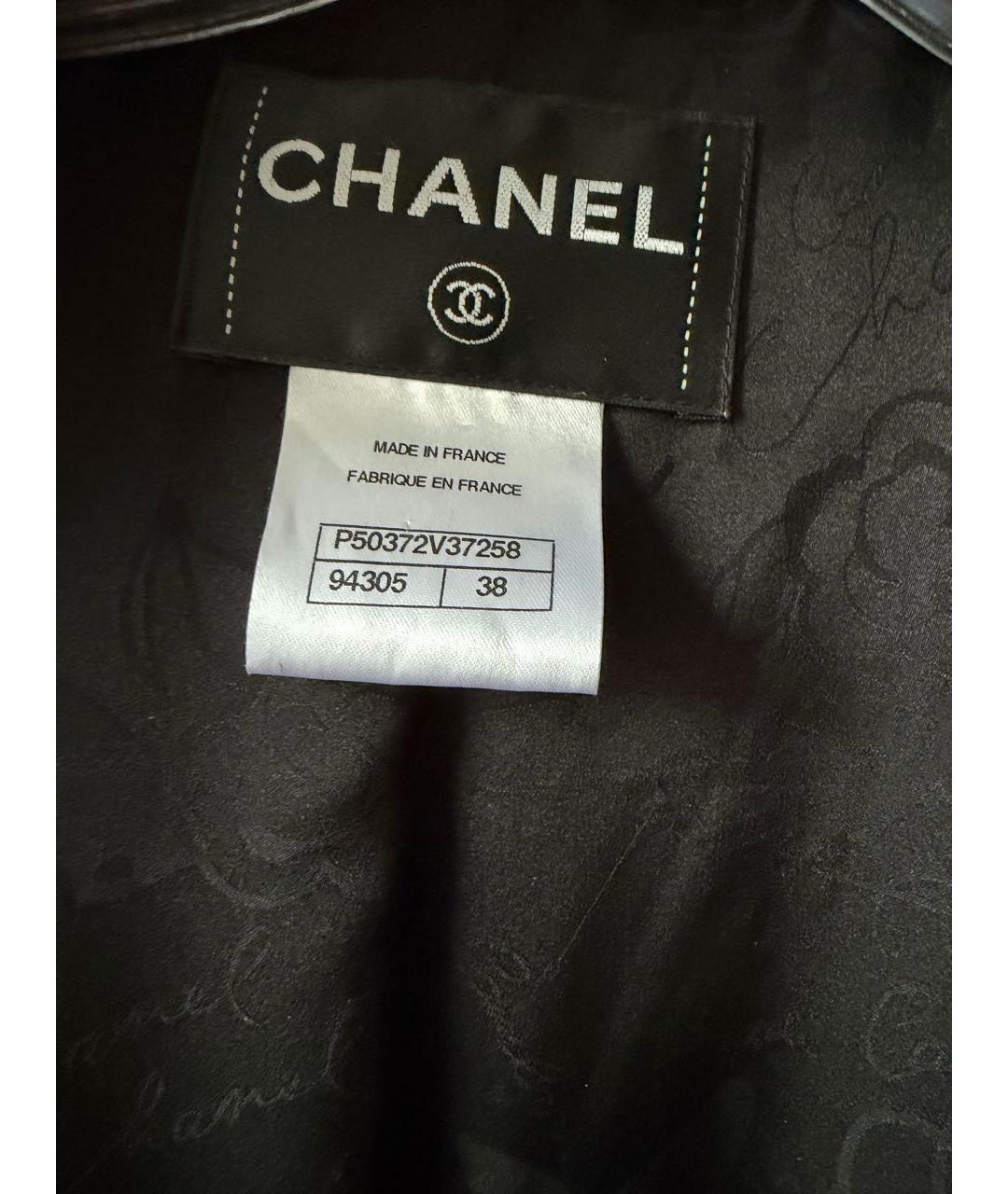 CHANEL Черное вискозное пальто, фото 4