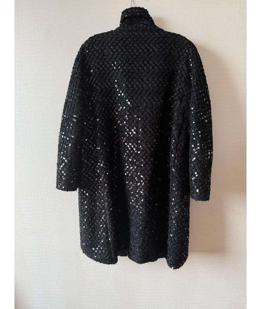 CHANEL Черное вискозное пальто, фото 2