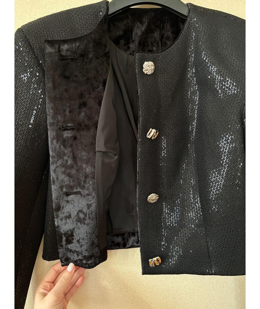 AUTENTIMENTS Черный бархатный жакет/пиджак, фото 5