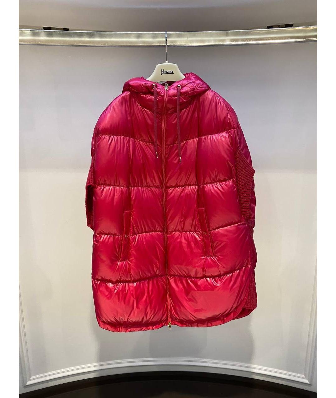 HERNO Розовый полиамидовый жилет, фото 3
