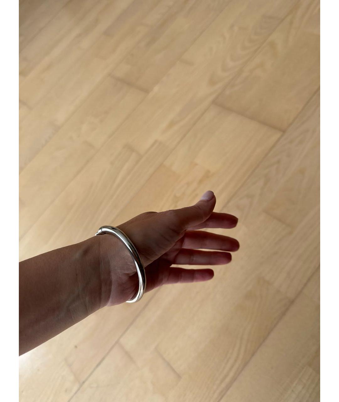SAINT LAURENT Серебрянный металлический браслет, фото 5