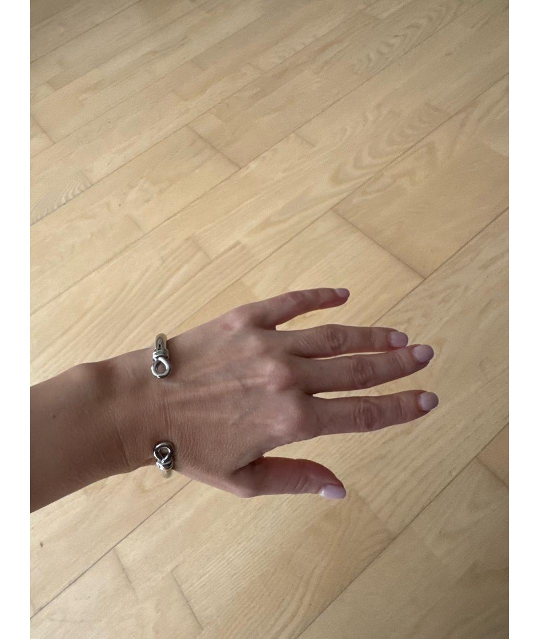 SAINT LAURENT Серебрянный металлический браслет, фото 4