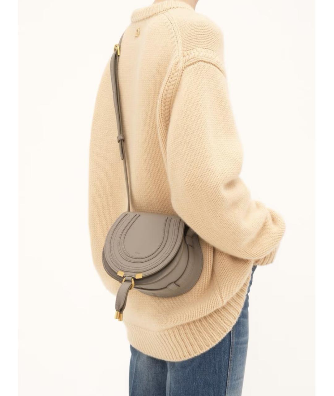 CHLOE Серая кожаная сумка через плечо, фото 2