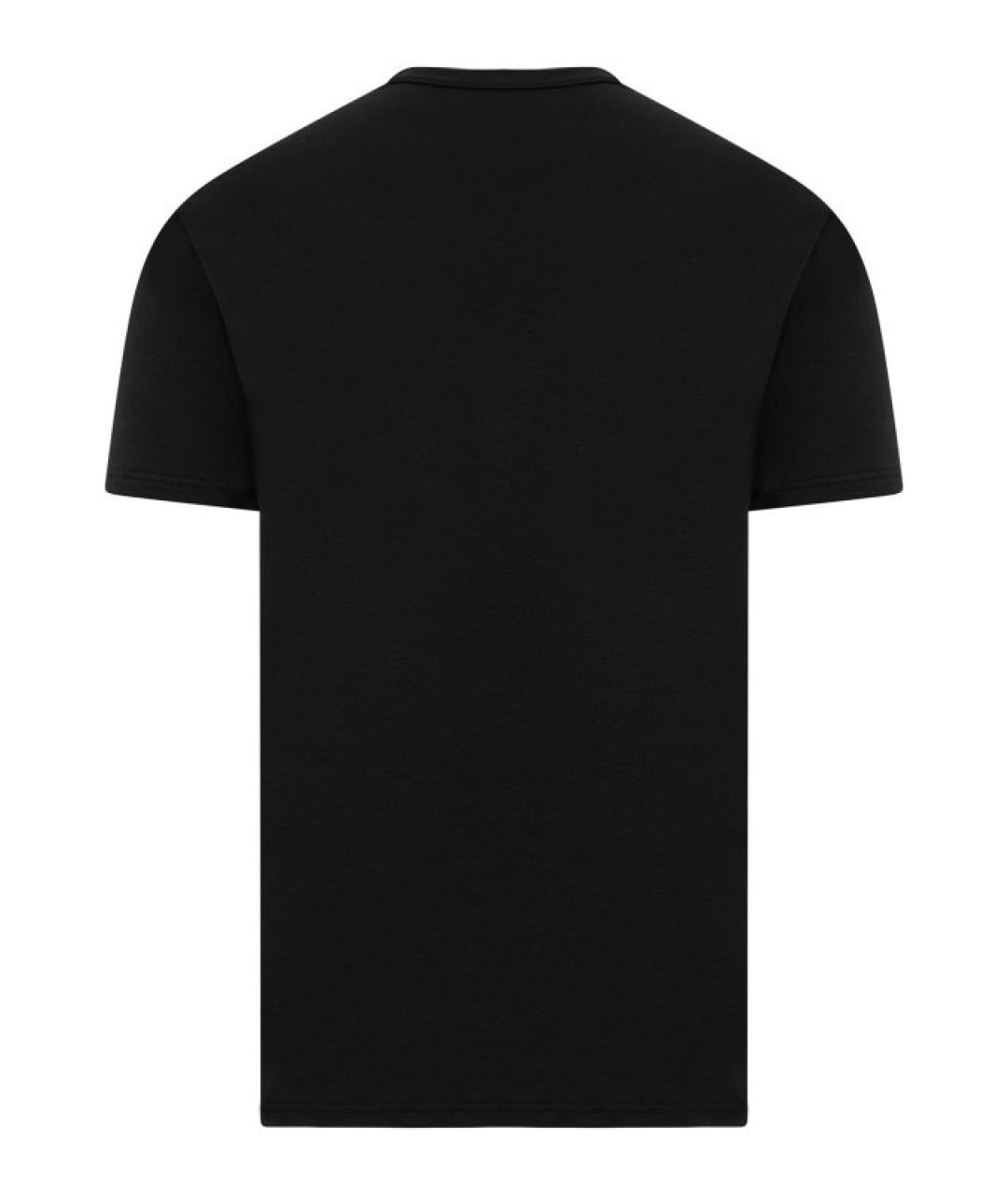 TOM FORD Черная хлопко-эластановая футболка, фото 2