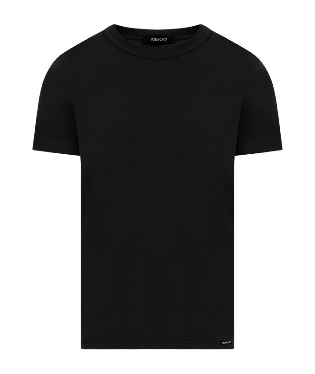 TOM FORD Черная хлопко-эластановая футболка, фото 1
