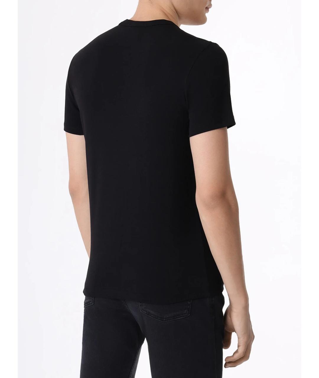 TOM FORD Черная хлопко-эластановая футболка, фото 4