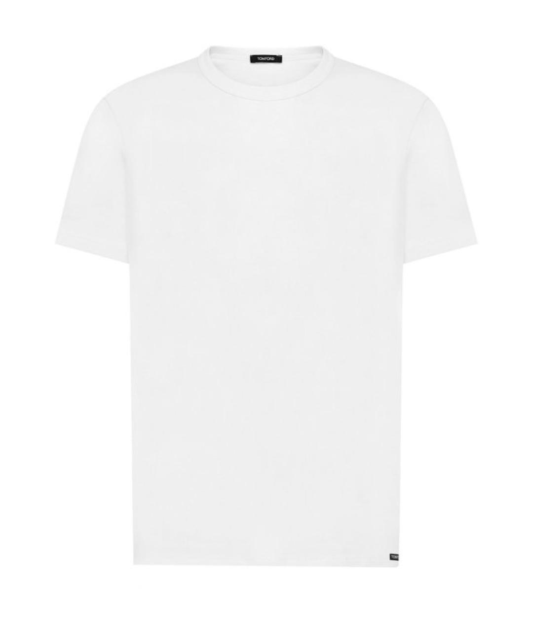 TOM FORD Белая хлопко-эластановая футболка, фото 1