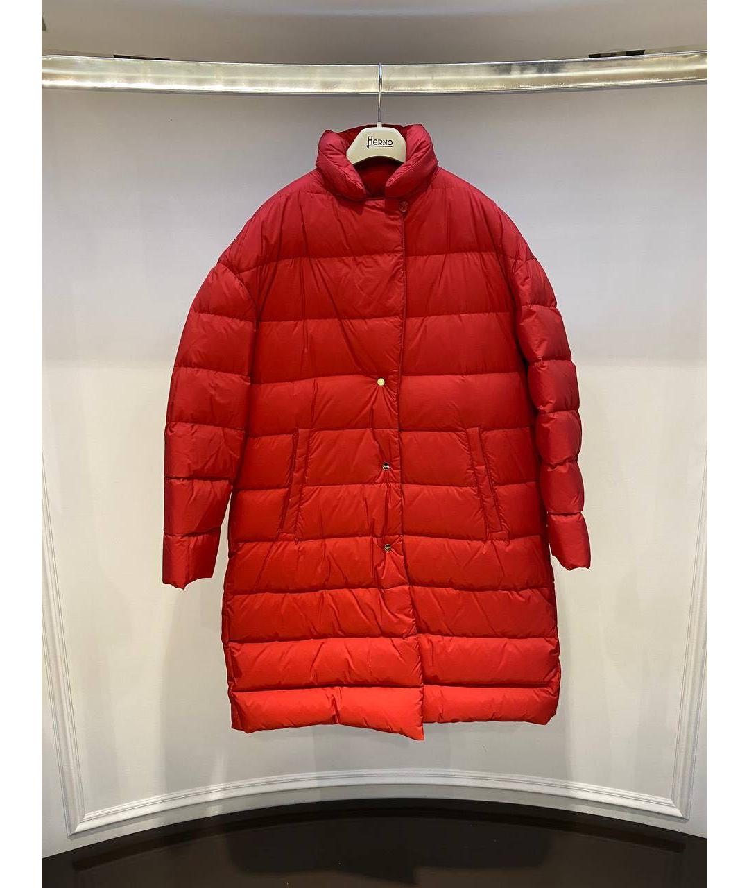 HERNO Красная полиамидовая куртка, фото 3