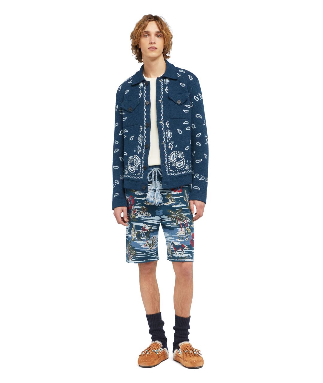 ALANUI Синий шерстяной кардиган, фото 2