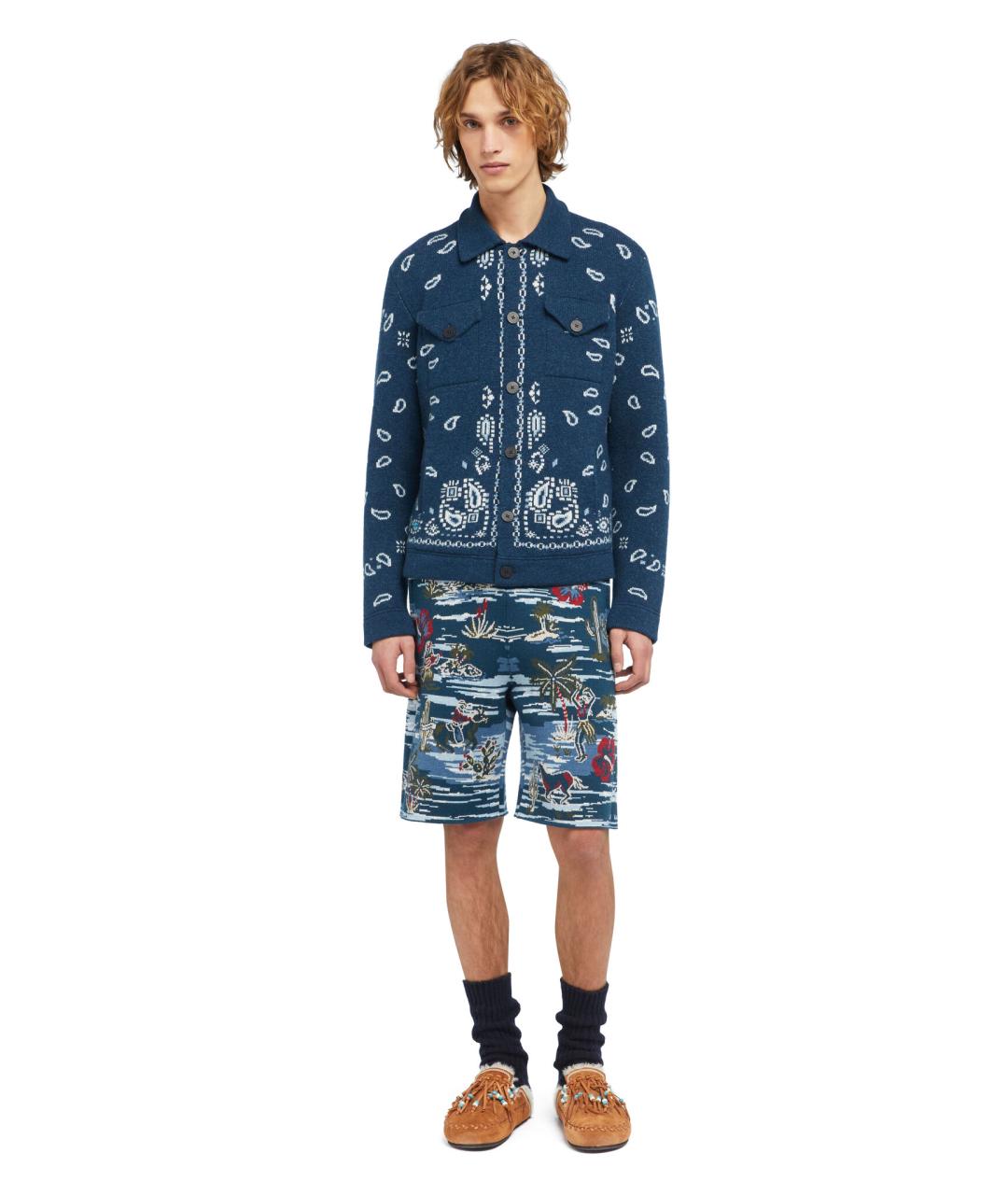 ALANUI Синий шерстяной кардиган, фото 3