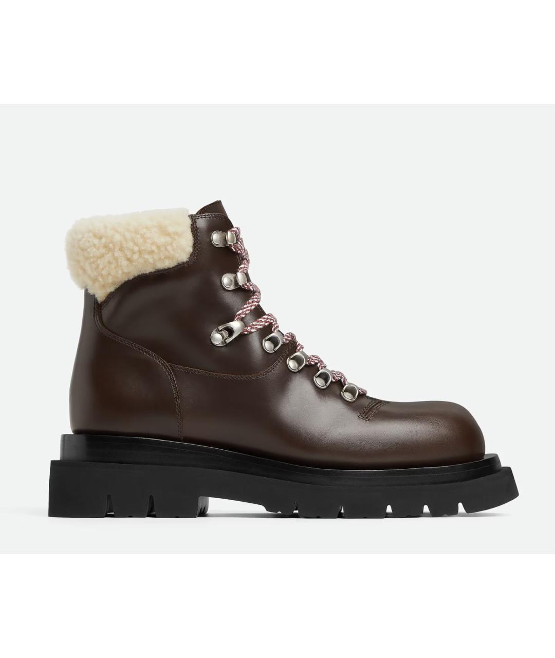 BOTTEGA VENETA Коричневые кожаные ботинки, фото 7