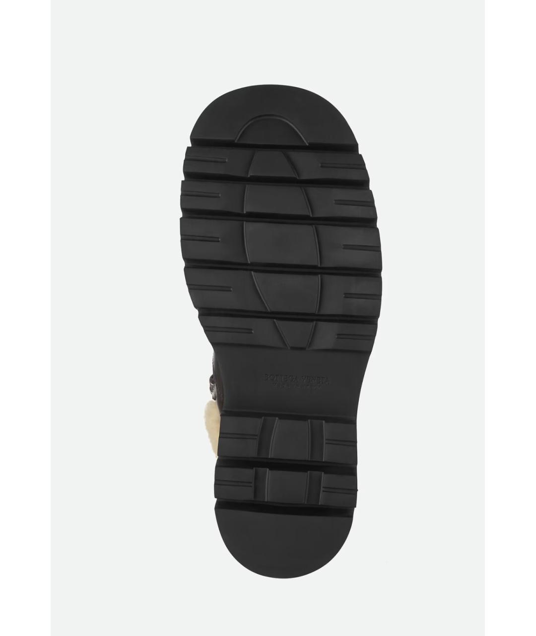 BOTTEGA VENETA Коричневые кожаные ботинки, фото 5