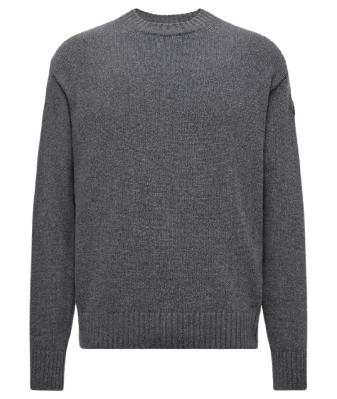 MONCLER Серый шерстяной джемпер / свитер, фото 1