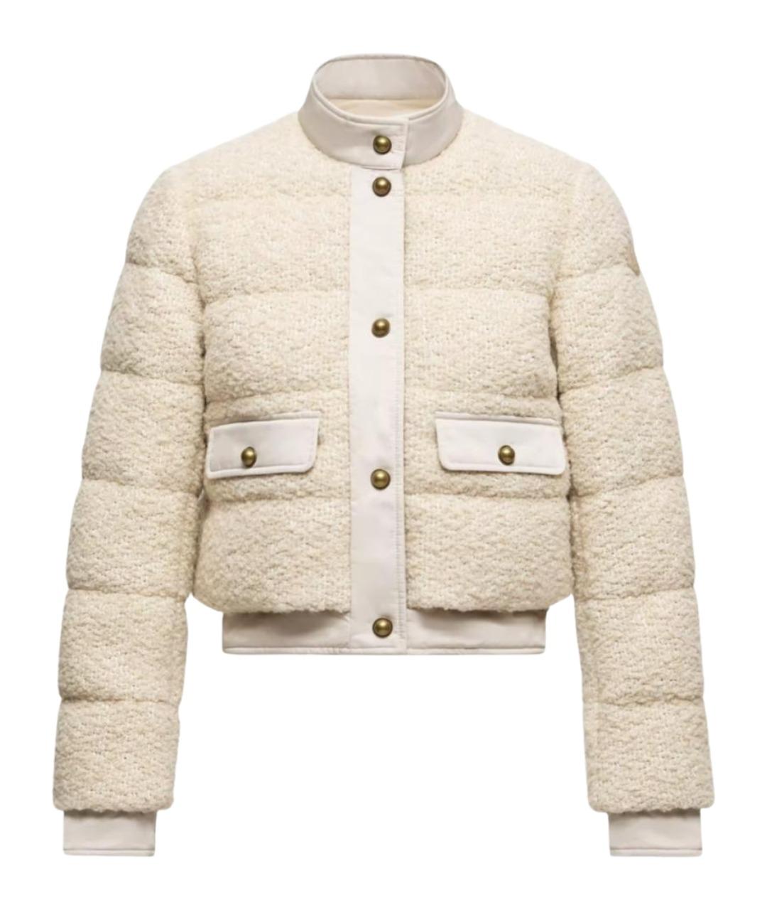 MONCLER Бежевый шерстяной пуховик, фото 1