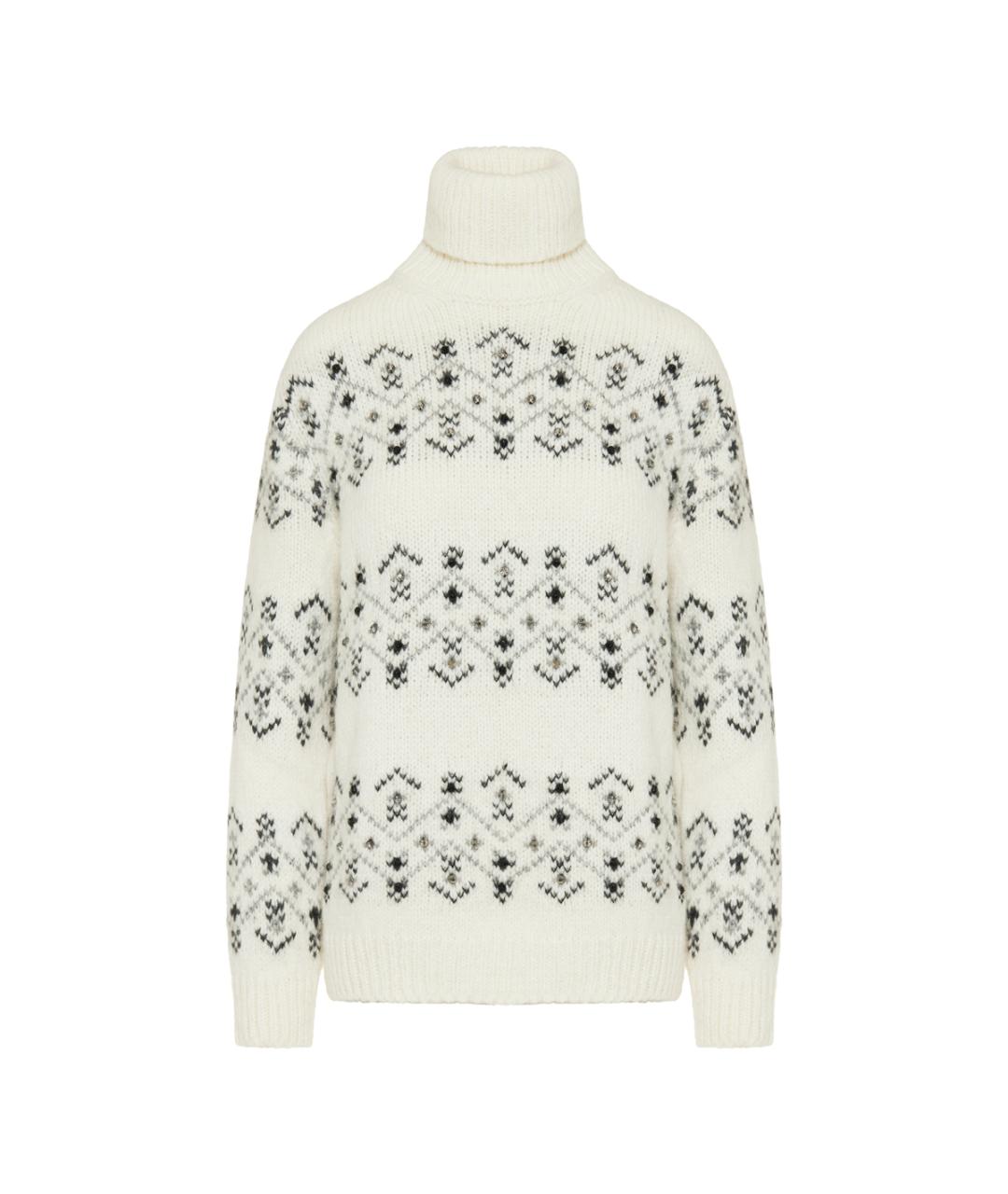 MONCLER Бежевый шерстяной джемпер / свитер, фото 1