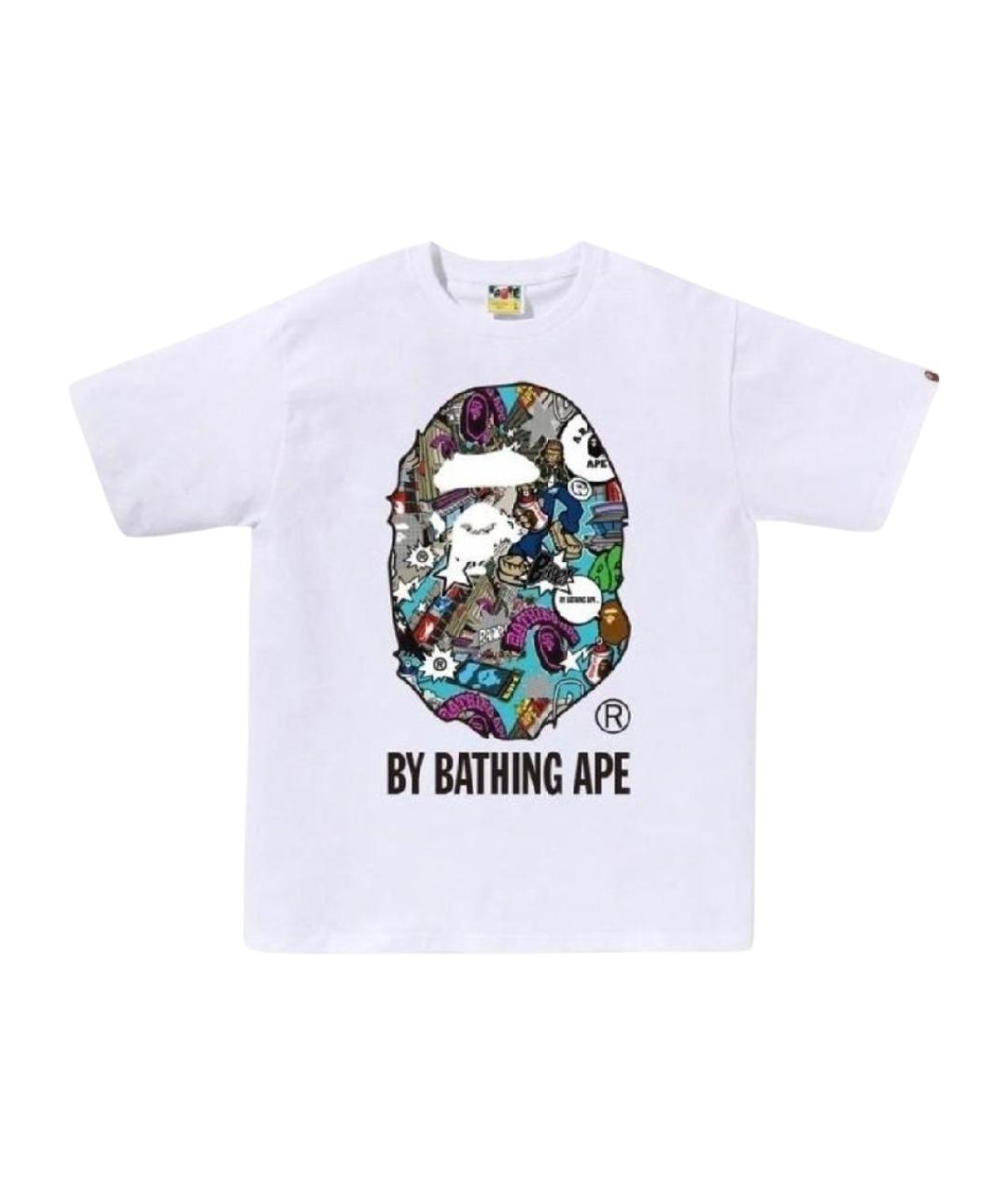 A BATHING APE Белая хлопковая футболка, фото 1