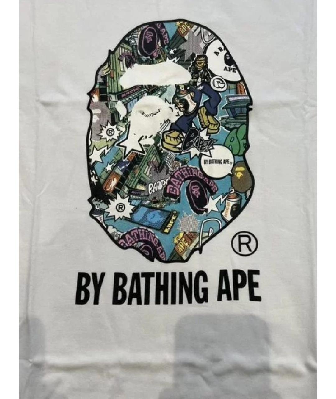 A BATHING APE Белая хлопковая футболка, фото 2