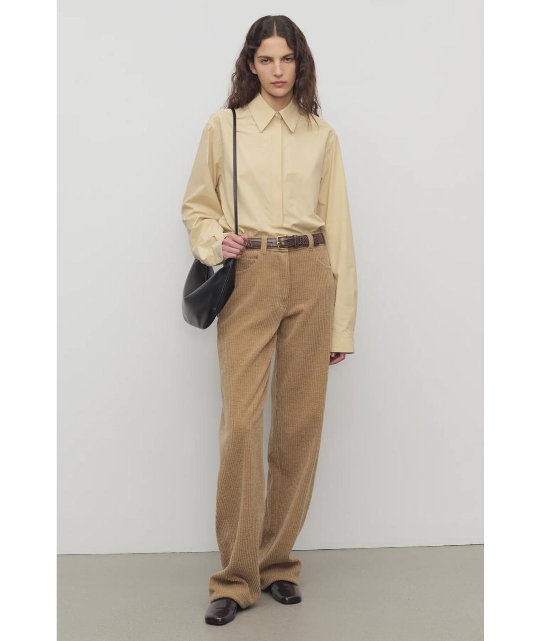 THE ROW Бежевые хлопковые прямые джинсы, фото 5