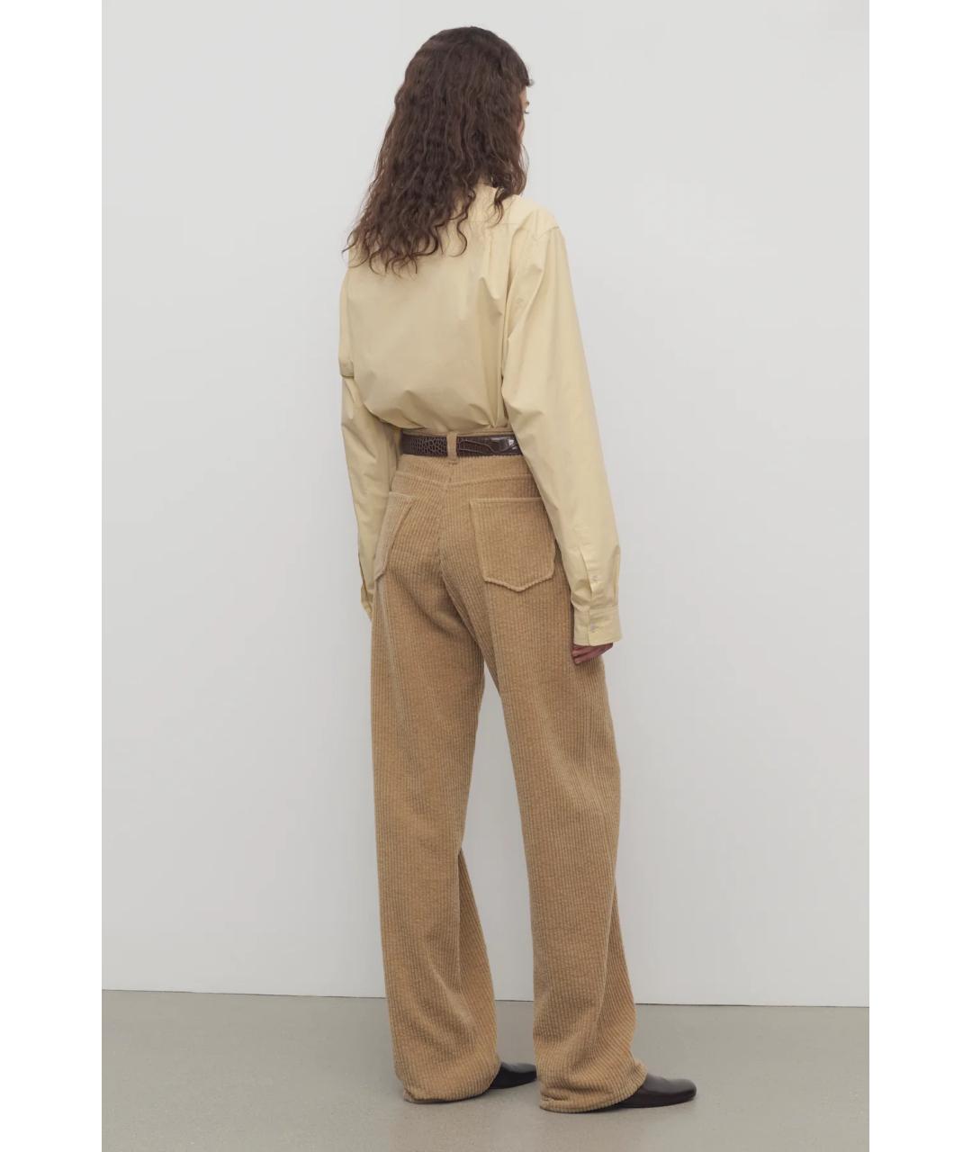 THE ROW Бежевые хлопковые прямые джинсы, фото 4