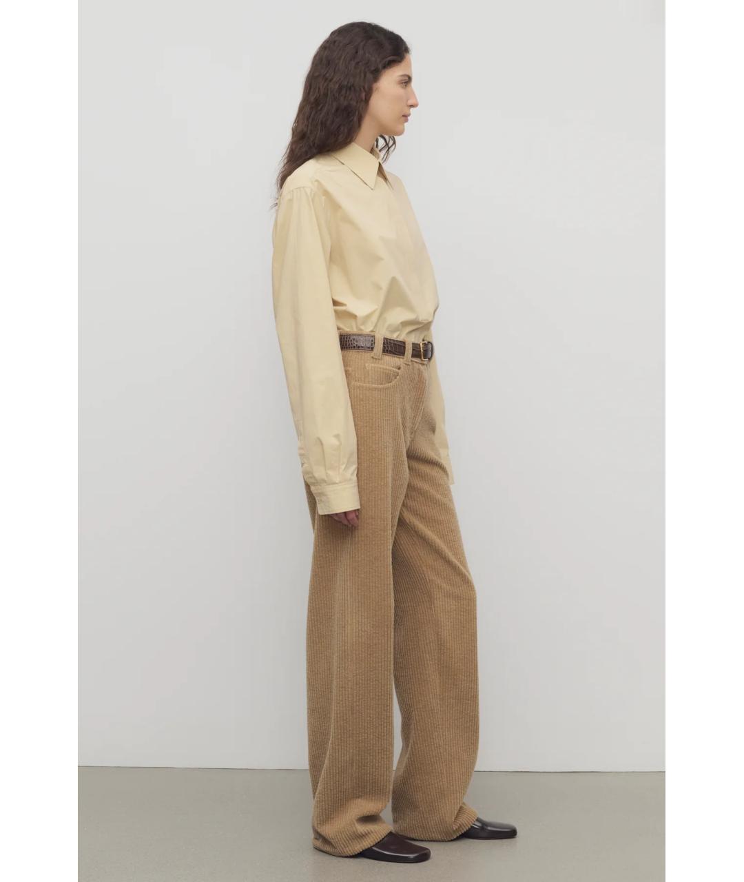 THE ROW Бежевые хлопковые прямые джинсы, фото 6