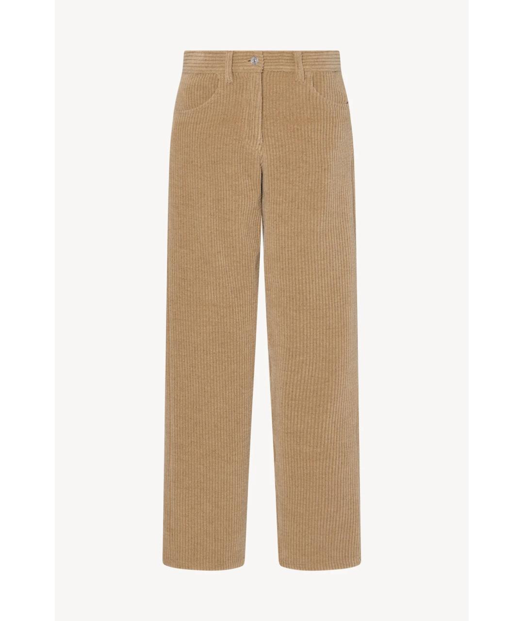 THE ROW Бежевые хлопковые прямые джинсы, фото 7