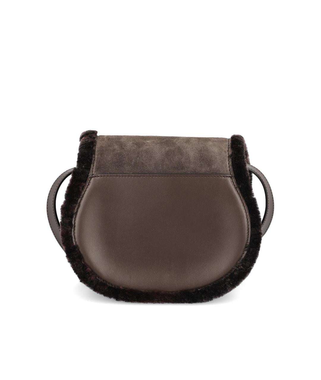 CHLOE Коричневая замшевая сумка через плечо, фото 3