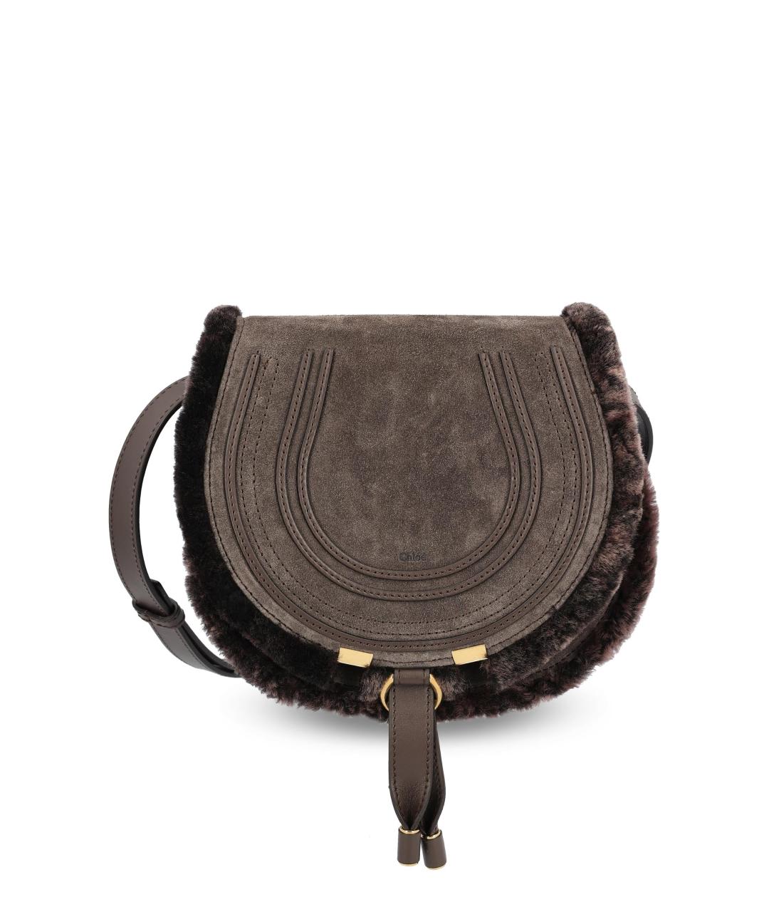 CHLOE Коричневая замшевая сумка через плечо, фото 1