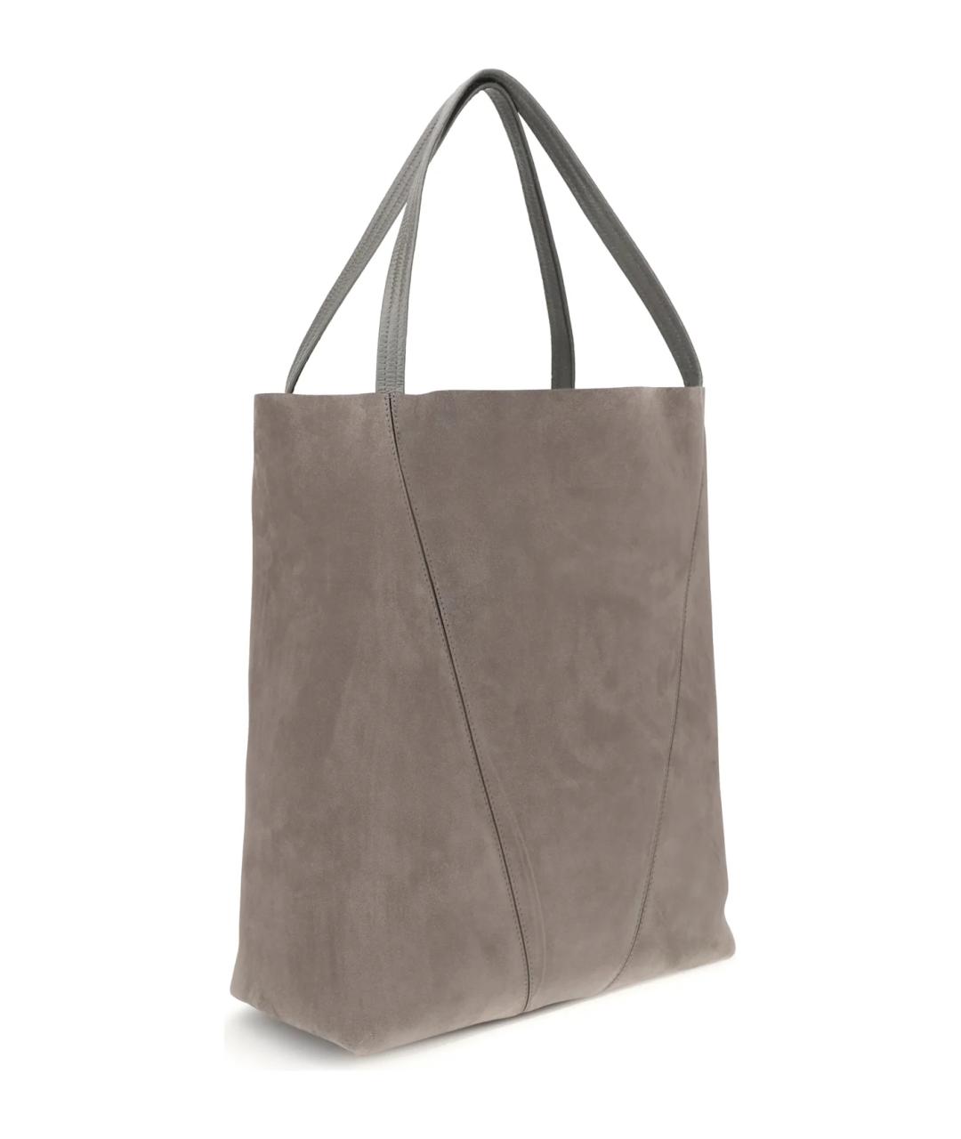 CHLOE Серая замшевая сумка тоут, фото 2