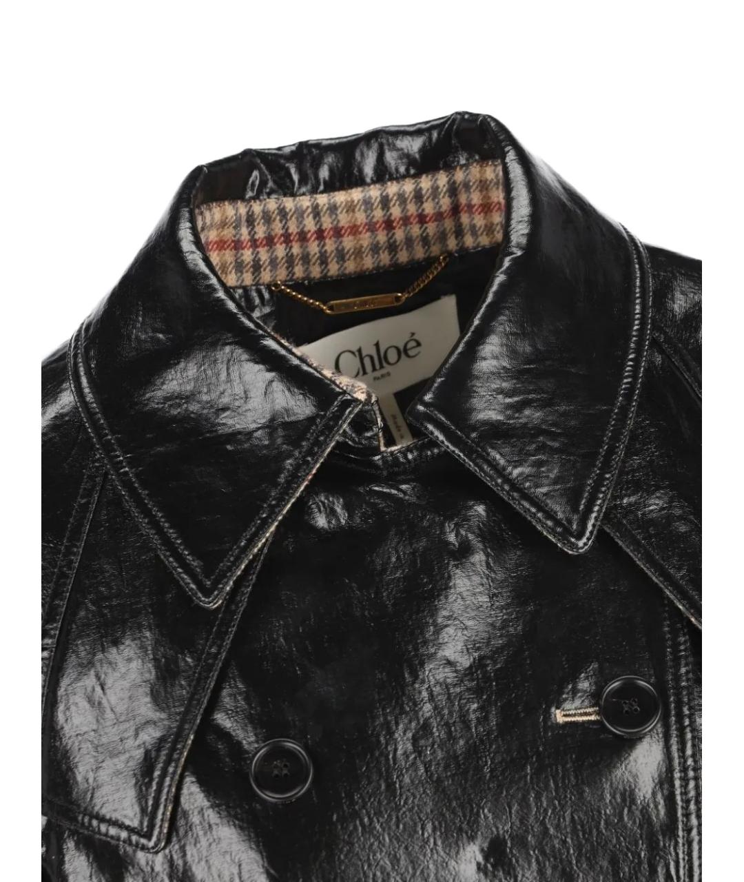 CHLOE Черная кожаная куртка, фото 4