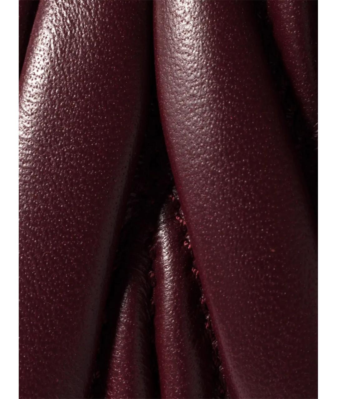 MIU MIU Бордовая кожаная сумка через плечо, фото 4