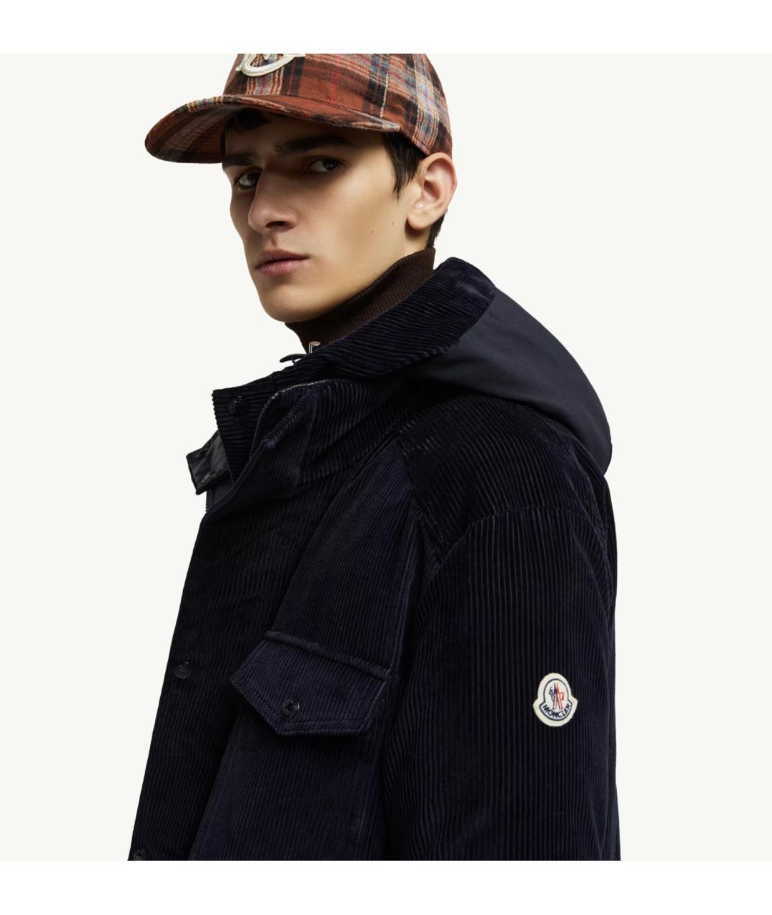 MONCLER Синяя хлопковая куртка, фото 2