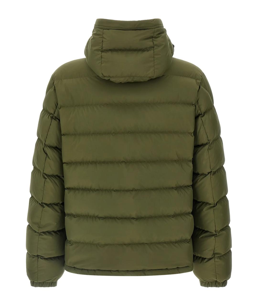 MONCLER Зеленая полиэстеровая куртка, фото 2