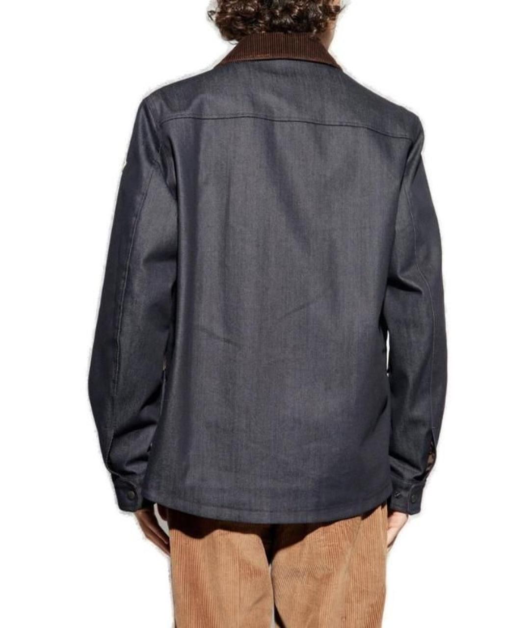 MONCLER Синяя кэжуал рубашка, фото 2