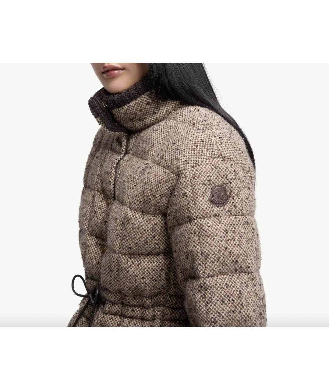 MONCLER Коричневый пуховик, фото 3