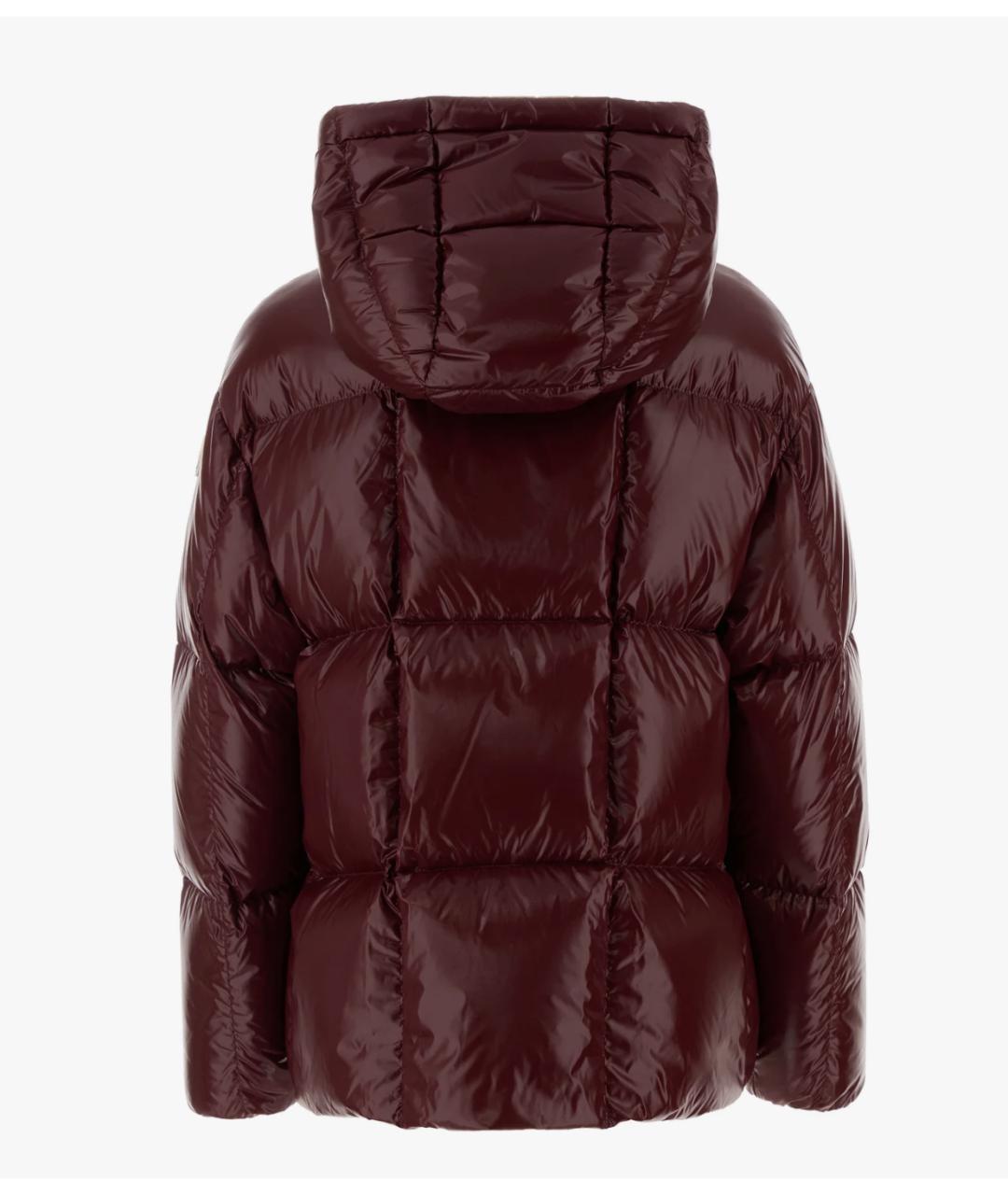 MONCLER Бордовый полиамидовый пуховик, фото 2